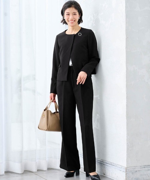 StyleNote(スタイルノート)の「3点セットデザインジャケット+パンツ【入卒・通勤】(丈が選べる)(セットアップ・レディース・ブラック・LL2/L2/L1/M2/M1/S2/S1)」の1枚目の写真