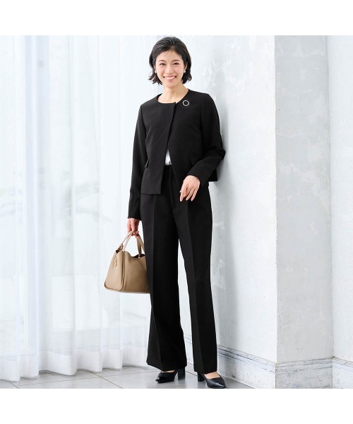 StyleNote(スタイルノート)の「3点セットデザインジャケット+パンツ【入卒・通勤】(丈が選べる)(セットアップ・レディース・ブラック・LL2/L2/L1/M2/M1/S2/S1)」の3枚目の写真