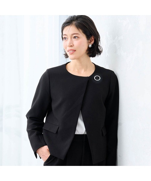 StyleNote(スタイルノート)の「3点セットデザインジャケット+パンツ【入卒・通勤】(丈が選べる)(セットアップ・レディース・ブラック・LL2/L2/L1/M2/M1/S2/S1)」の7枚目の写真