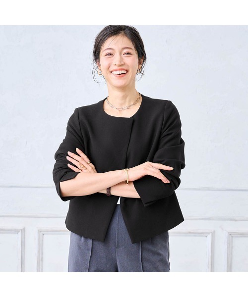 StyleNote(スタイルノート)の「3点セットデザインジャケット+パンツ【入卒・通勤】(丈が選べる)(セットアップ・レディース・ブラック・LL2/L2/L1/M2/M1/S2/S1)」の12枚目の写真