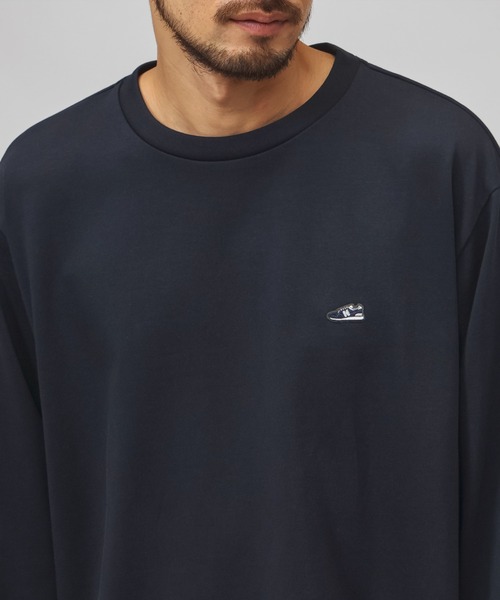 NEW BALANCE(ニューバランス)の「【別注】ニューバランス New Balance リラックスロングスリーブTシャツシューパッチ 限定コラボ(Tシャツ/カットソー・メンズ・ネイビー・LL/S/M)」の4枚目の写真