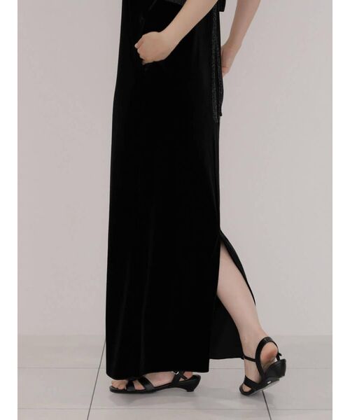 FIKA.（フィーカ）の「Sleeveless velour onepiece（ワンピース・レディース・ブラック/ブラウン・MEDIUM）」の8枚目の写真