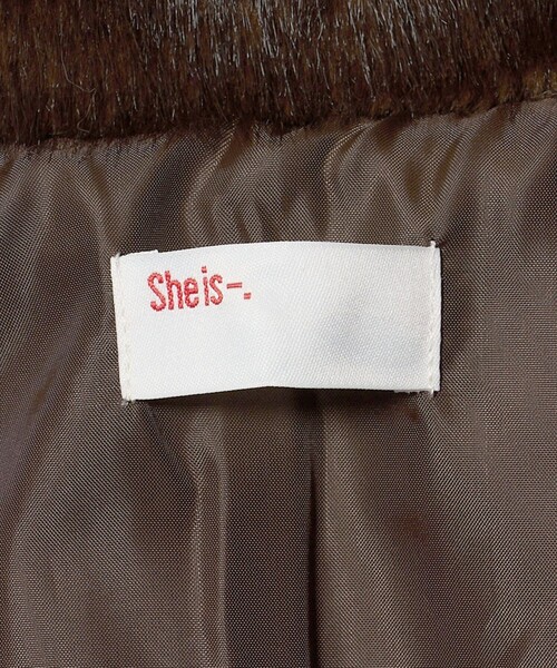 She is-.(シーイズ)の「【別注】<She is-.>フェイクファー ジャケット(その他アウター・レディース・その他1/ブラウン系・FREE)」の12枚目の写真