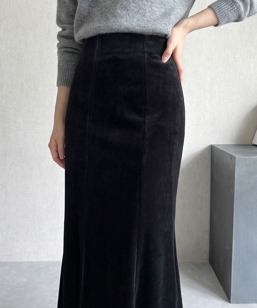 LOWO(ロワ)の「【S~2Lサイズ展開】マーメイドロングスカート(スカート・レディース・ブラック・L/M/2L/S)」の7枚目の写真