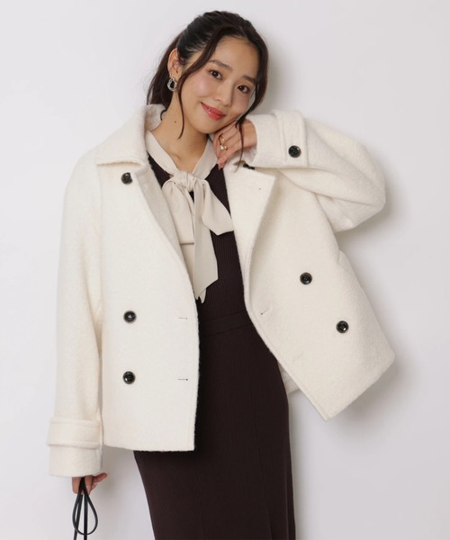 JUSGLITTY(ジャスグリッティー)の「3WAYカラーショートPコート(ダウンジャケット/コート・レディース・ホワイト系その他・2/1)」の9枚目の写真