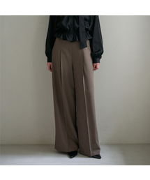Tailored Wide Slacks [Brown]