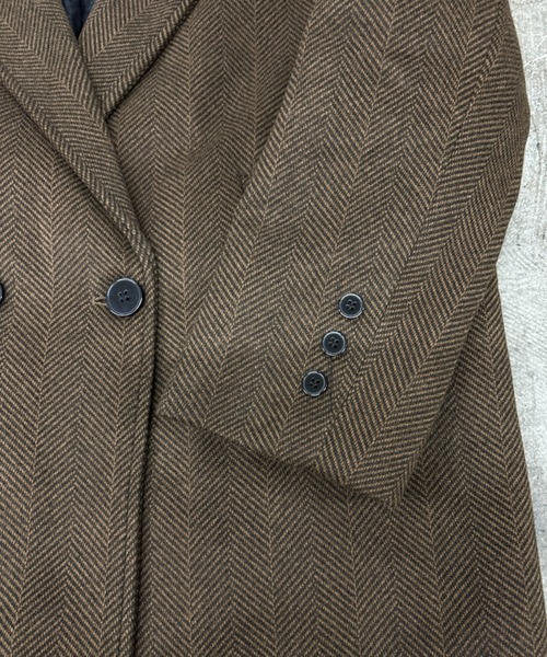 Rohwel(ローウェル)の「Oversized Tailored Long Coat / オーバーサイズテーラードロングコート(チェスターコート・レディース・ブラウン/ブラック・FREE)」の16枚目の写真