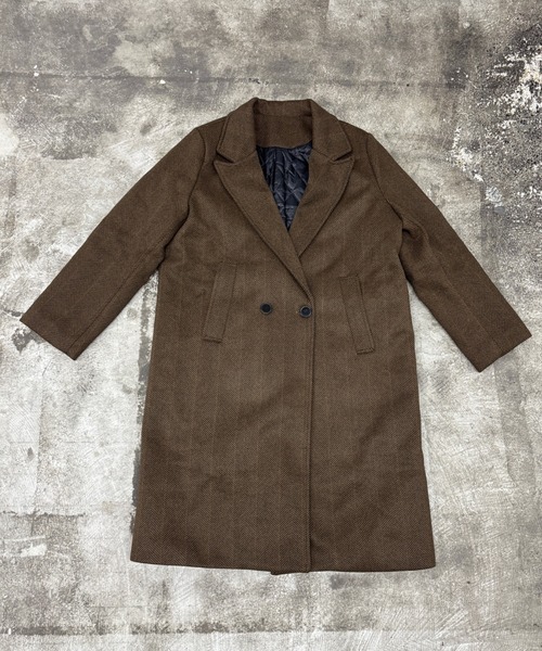 Rohwel(ローウェル)の「Oversized Tailored Long Coat / オーバーサイズテーラードロングコート(チェスターコート・レディース・ブラウン/ブラック・FREE)」の15枚目の写真
