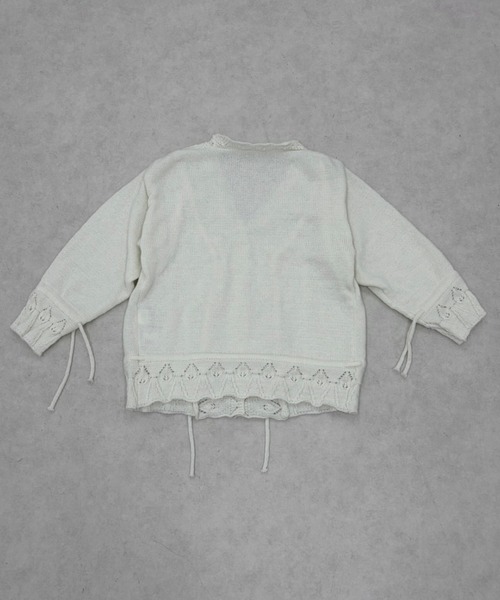 Never mind the XU / Chikashitsu+（ネバーマインド ザ エックスユー / チカシツプラス）の「【Nerd out XU】Cozy Vintage Gray Bubble Knit cardigan / 【ナードアウトエックスユー】コージーヴィンテージグレーバブルニットカーディガン＜着用動画あり＞（カーディガン/ボレロ・レディース・グレー/アイボリー・L）」の12枚目の写真
