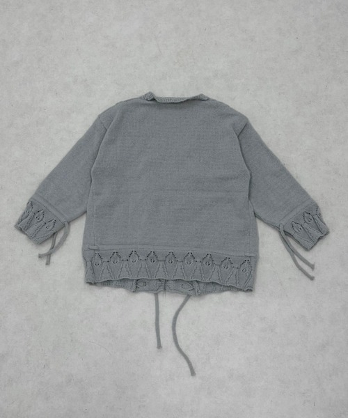 Never mind the XU / Chikashitsu+（ネバーマインド ザ エックスユー / チカシツプラス）の「【Nerd out XU】Cozy Vintage Gray Bubble Knit cardigan / 【ナードアウトエックスユー】コージーヴィンテージグレーバブルニットカーディガン＜着用動画あり＞（カーディガン/ボレロ・レディース・グレー/アイボリー・L）」の6枚目の写真