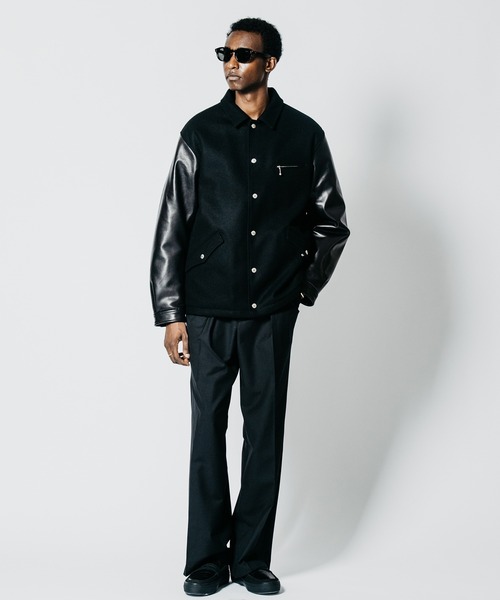 CRIMIE(クライミー)の「MELTON COMBINATION LEATHER SLEEVE SPORTS JACKET(ブルゾン・メンズ・ブラック・XXL/XL/L/M/S)」の8枚目の写真