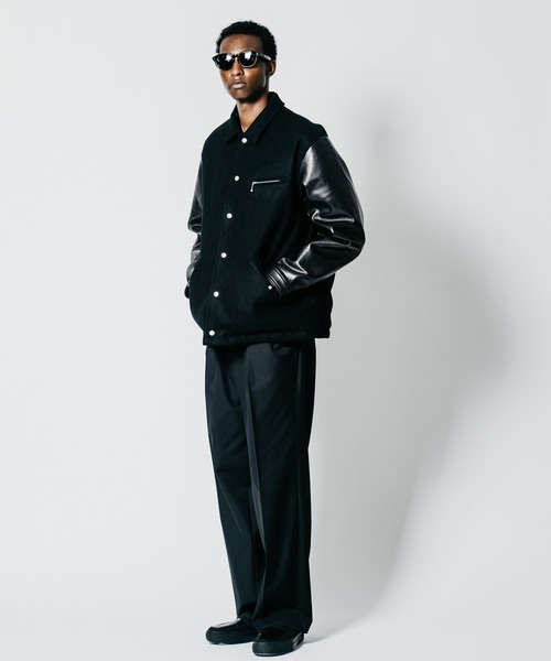 CRIMIE(クライミー)の「MELTON COMBINATION LEATHER SLEEVE SPORTS JACKET(ブルゾン・メンズ・ブラック・XXL/XL/L/M/S)」の5枚目の写真