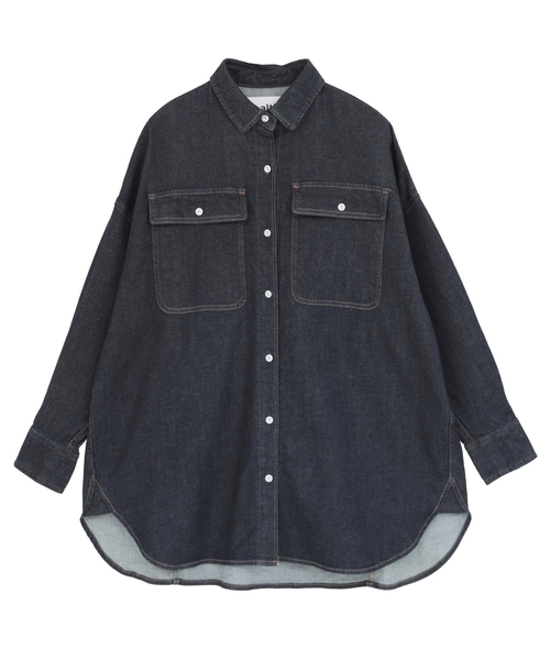 Tiara（ティアラ）の「【HEALTHY DENIM/ヘルシーデニム】Almond（シャツ/ブラウス・レディース・ブルー/インディゴブルー・FREE）」の2枚目の写真