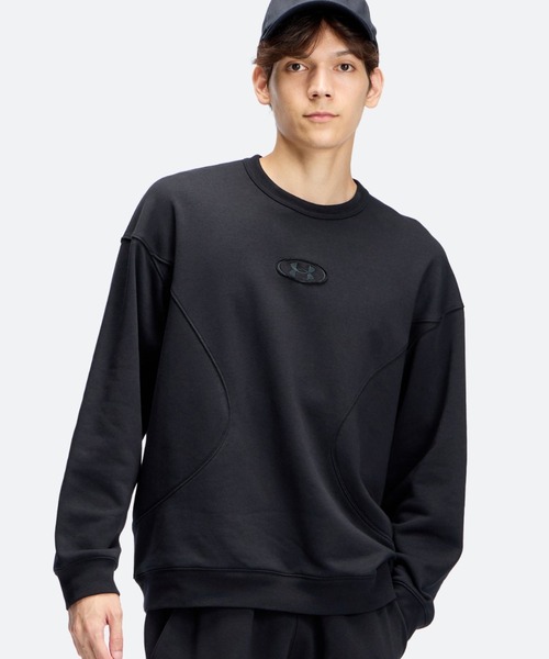 UNDER ARMOUR（アンダーアーマー）の「アンダーアーマー UNDER ARMOUR UAエッセンシャル テリー パッチ クルー（スウェット・メンズ・ライトグレー/ブラック・S/L/LL/3L）」の2枚目の写真