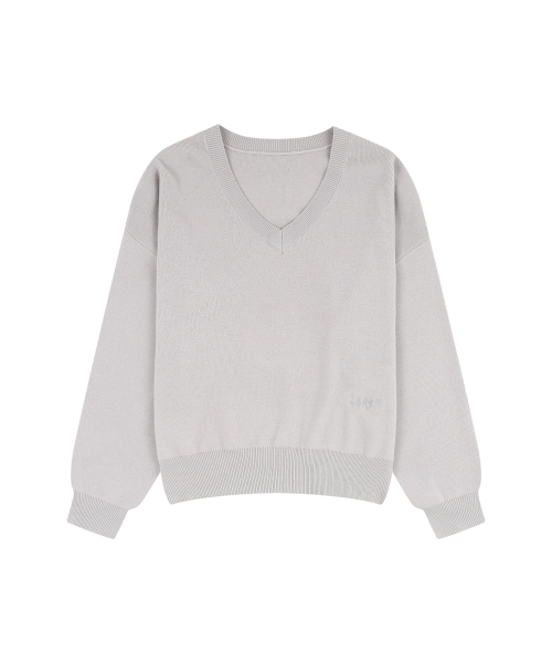 LAZYZ（レイジジ）の「クラシック vneckニット (4カラー)（ニット/セーター・レディース・ライトグレー/スカイブルー/ネイビー/チャコール・F）」の10枚目の写真