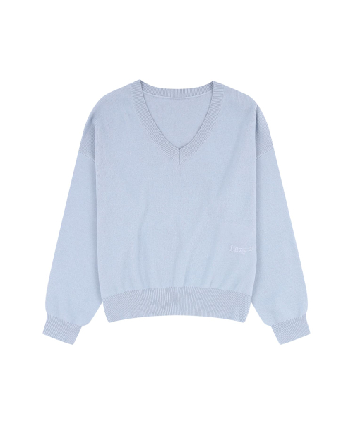 LAZYZ（レイジジ）の「クラシック vneckニット (4カラー)（ニット/セーター・レディース・ライトグレー/スカイブルー/ネイビー/チャコール・F）」の11枚目の写真