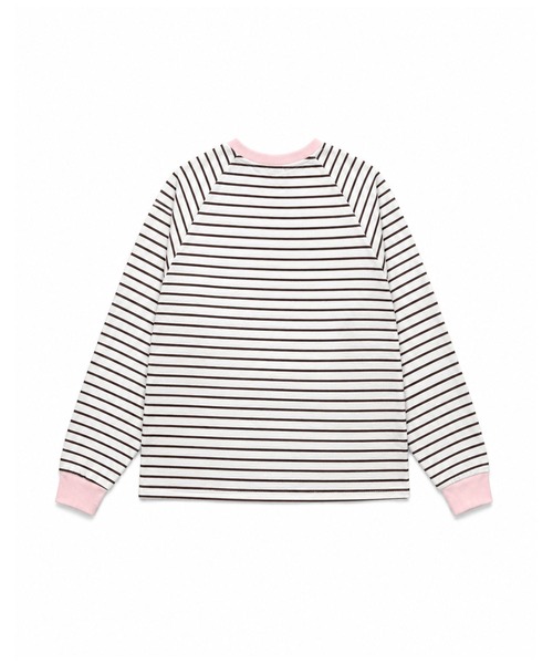 HOOK(フック)の「HOOK for girls ナンバーロゴ ボーダー Vネック オーバーサイズロンT(Tシャツ/カットソー・レディース・グレー・FREE)」の18枚目の写真