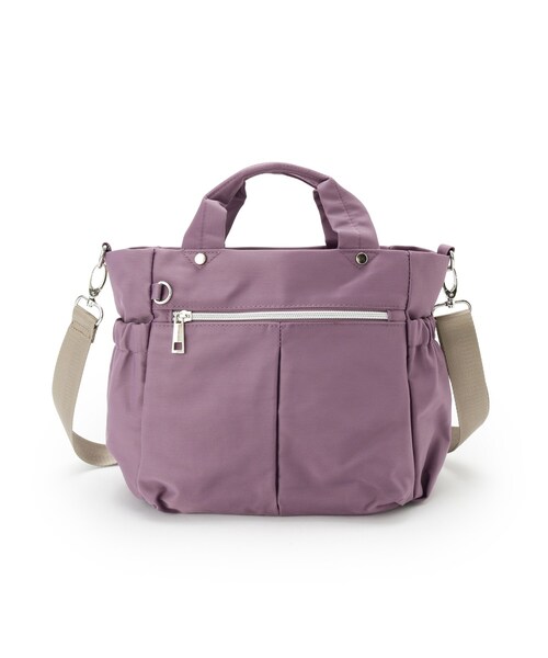 SHOO・LA・RUE(シューラルー)の「【撥水/2WAY】9ポケットトートバッグ(トートバッグ・レディース・ベージュ/ブラック/ライトパープル・00)」の15枚目の写真