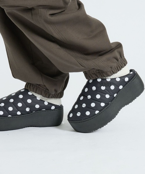 SUBU(スブ)の「【SUBU/スブ】PLATFORM 厚底/シルバー/ドット/ピンク/サンダル(スリッポン・レディース・ブラック系その他/ピンク/ブラック・1/0)」の3枚目の写真