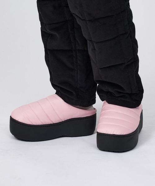 SUBU(スブ)の「【SUBU/スブ】PLATFORM 厚底/シルバー/ドット/ピンク/サンダル(スリッポン・レディース・ブラック系その他/ピンク/ブラック・1/0)」の1枚目の写真