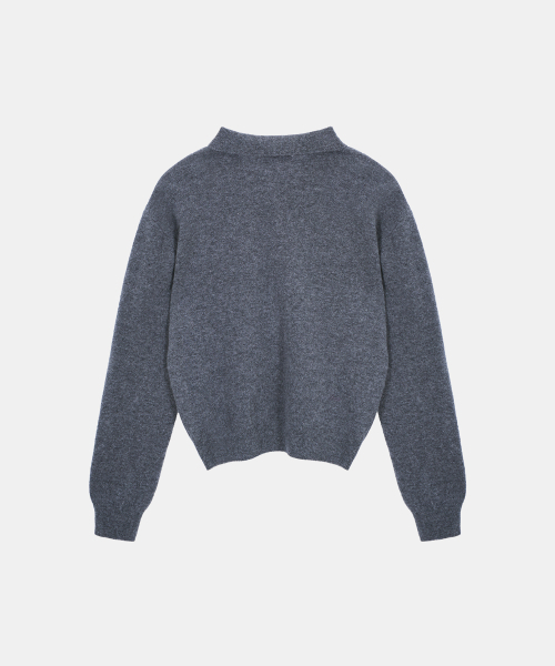 POETSEOUL(ポエットソウル)の「TINT COLLAR KNIT_メランジグレー(ニット/セーター・レディース・その他・F)」の3枚目の写真