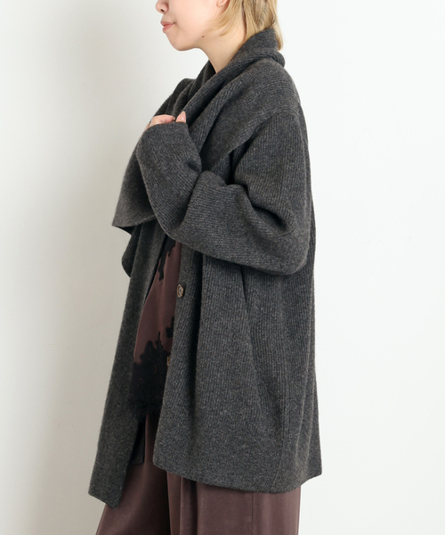 AP STUDIO（エーピーストゥディオ）の「【LIBERADD/リベラド】STOLE CARDIGAN（カーディガン/ボレロ・レディース・チャコールグレー/ベージュ・FREE）」の3枚目の写真