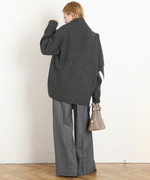 AP STUDIO（エーピーストゥディオ）の「【LIBERADD/リベラド】STOLE CARDIGAN（カーディガン/ボレロ・レディース・チャコールグレー/ベージュ・FREE）」の11枚目の写真