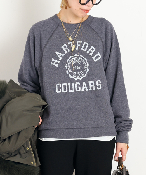 AP STUDIO(エーピーストゥディオ)の「college print sweat Pullover(スウェット・レディース・ブルー・FREE)」の18枚目の写真