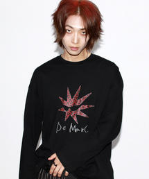 M Bomb-star グラフィック長袖Tシャツ - ブラック