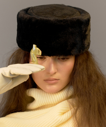 AWESOME NEEDS（オーサムニーズ）の「BBUTTON HAT_SHEARLING BLACK（ハット）」
