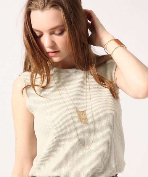 HARE（ハレ）の「ワッフルプルオーバー(HARE)（Tシャツ/カットソー・レディース・オフホワイト/ベージュ/カーキ・FREE）」の2枚目の写真