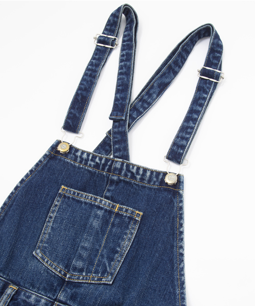 SEA（シー）の「VINTAGE 858H ハイライズセンタープレスオーバーオール（サロペット/オーバーオール・レディース・ライトブルー/ブルー/ノンウォッシュ/ワンウォッシュ・25/24/26）」の9枚目の写真