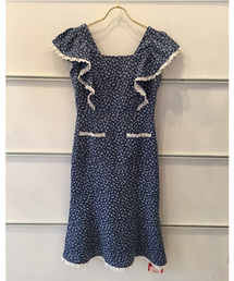 Verybrain（ベリーブレイン）の「レトロフラワーエプロンワンピース