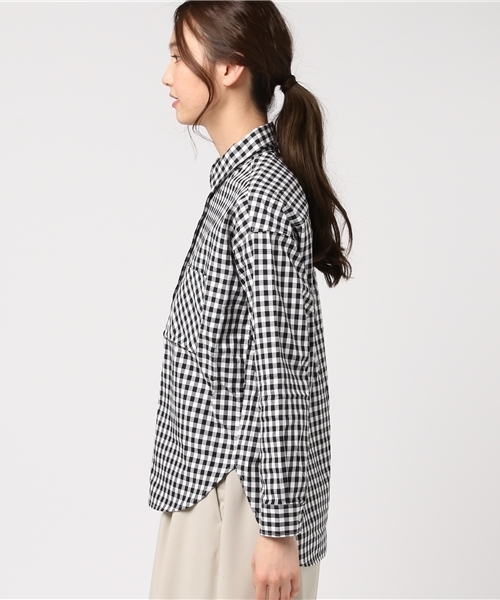 Honeys（ハニーズ）の「ゆるシャツ（シャツ/ブラウス・レディース・ホワイト×ブラック/カーキ/オフホワイト/ホワイト/レッド/ホワイト系その他・L/M）」の8枚目の写真