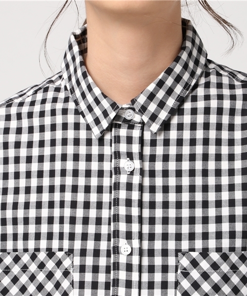 Honeys（ハニーズ）の「ゆるシャツ（シャツ/ブラウス・レディース・ホワイト×ブラック/カーキ/オフホワイト/ホワイト/レッド/ホワイト系その他・L/M）」の10枚目の写真