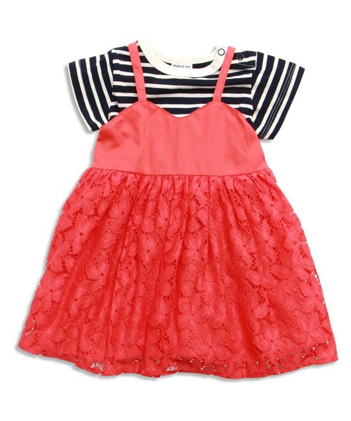 BREEZE（ブリーズ）の「キャミワンピースセット（ワンピース・キッズ・レッド/ブラック/サックスブルー・120/140/130/95/110/90/80/100）」の3枚目の写真