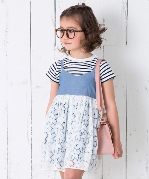 BREEZE（ブリーズ）の「キャミワンピースセット（ワンピース・キッズ・レッド/ブラック/サックスブルー・120/140/130/95/110/90/80/100）」の2枚目の写真