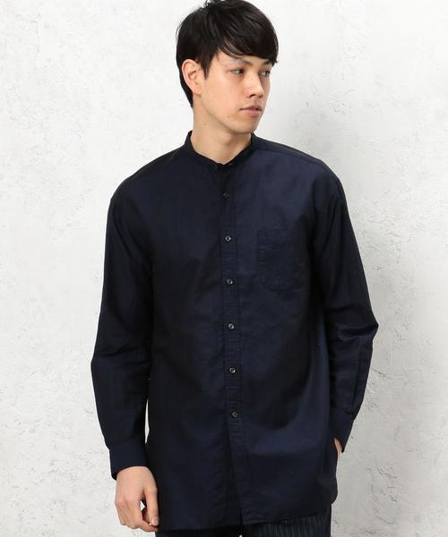 green label relaxing(グリーンレーベルリラクシング)の「SC C/LI BIG/バンドカラー シャツ ◆(シャツ/ブラウス・メンズ・ホワイト/ネイビー/その他・LARGE/MEDIUM/SMALL)」の15枚目の写真