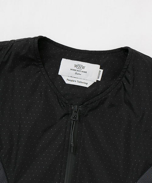 WORK NOT WORK URBAN RESEARCH（ワークノットワークアーバンリサーチ）の「WORK NOT WORK　ドットプリントスポーツテーラーベスト（ベスト・メンズ・ブラック/カーキ・LARGE/MEDIUM）」の15枚目の写真