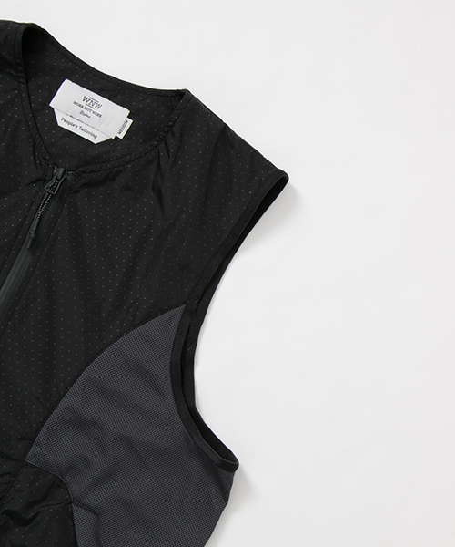 WORK NOT WORK URBAN RESEARCH（ワークノットワークアーバンリサーチ）の「WORK NOT WORK　ドットプリントスポーツテーラーベスト（ベスト・メンズ・ブラック/カーキ・LARGE/MEDIUM）」の16枚目の写真