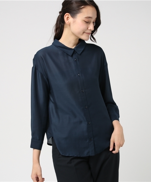 N.（N. Natural Beauty Basic）（エヌエヌナチュラルビューティーベーシック）の「ウォッシャブルビエラブラウス（シャツ/ブラウス・レディース・ホワイト系その他/ピンク/グレー/ネイビー/ホワイト・MEDIUM）」の14枚目の写真