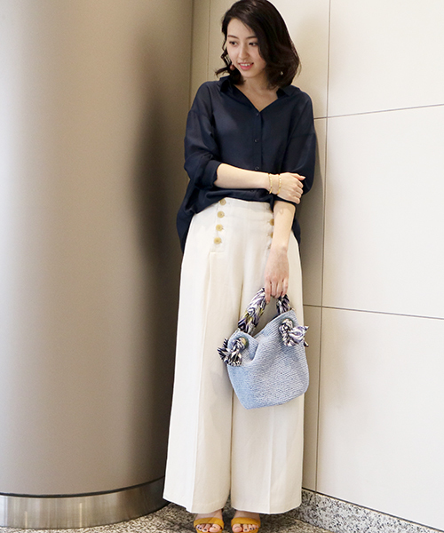 N.（N. Natural Beauty Basic）（エヌエヌナチュラルビューティーベーシック）の「ウォッシャブルビエラブラウス（シャツ/ブラウス・レディース・ホワイト系その他/ピンク/グレー/ネイビー/ホワイト・MEDIUM）」の15枚目の写真