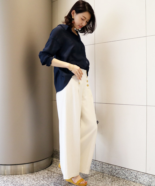 N.（N. Natural Beauty Basic）（エヌエヌナチュラルビューティーベーシック）の「ウォッシャブルビエラブラウス（シャツ/ブラウス・レディース・ホワイト系その他/ピンク/グレー/ネイビー/ホワイト・MEDIUM）」の16枚目の写真