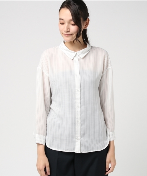 N.（N. Natural Beauty Basic）（エヌエヌナチュラルビューティーベーシック）の「ウォッシャブルビエラブラウス（シャツ/ブラウス・レディース・ホワイト系その他/ピンク/グレー/ネイビー/ホワイト・MEDIUM）」の19枚目の写真