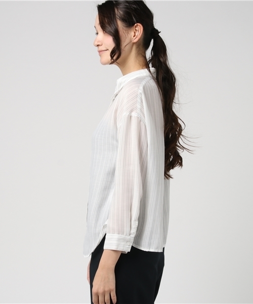 N.（N. Natural Beauty Basic）（エヌエヌナチュラルビューティーベーシック）の「ウォッシャブルビエラブラウス（シャツ/ブラウス・レディース・ホワイト系その他/ピンク/グレー/ネイビー/ホワイト・MEDIUM）」の20枚目の写真