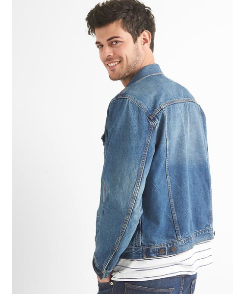 GAP(ギャップ)の「Gap 1969 Icon Denim Jacket (medium indigo Wash)(デニムジャケット・メンズ・ブルー・XL/L/S)」の6枚目の写真