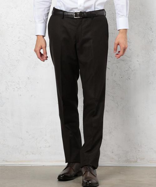 green label relaxing（グリーンレーベルリラクシング）の「[ヴィターレ バルベリス カノニコ] CANONICO  SOLID RG スリム NP パンツ ◆（スーツパンツ・メンズ・ブラック/グレー/ダークブラウン/ネイビー・80ｃｍ/76ｃｍ/84ｃｍ/88ｃｍ/72cm/92cm）」の3枚目の写真