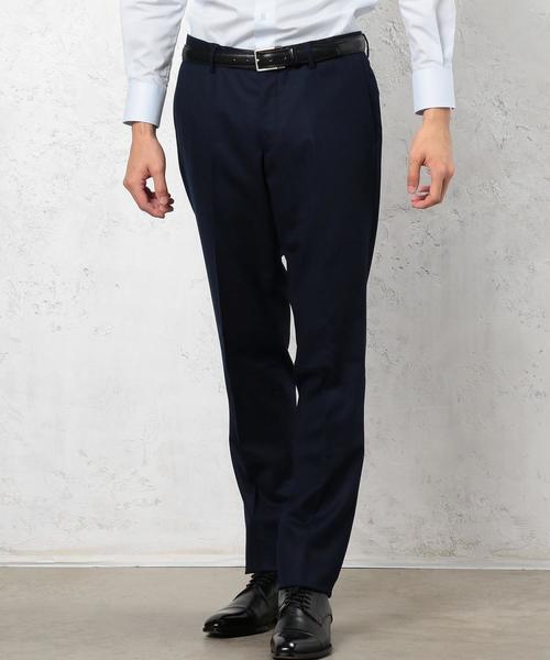green label relaxing（グリーンレーベルリラクシング）の「[ヴィターレ バルベリス カノニコ] CANONICO  SOLID RG スリム NP パンツ ◆（スーツパンツ・メンズ・ブラック/グレー/ダークブラウン/ネイビー・80ｃｍ/76ｃｍ/84ｃｍ/88ｃｍ/72cm/92cm）」の4枚目の写真