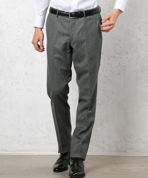 green label relaxing（グリーンレーベルリラクシング）の「[ヴィターレ バルベリス カノニコ] CANONICO  SOLID RG スリム NP パンツ ◆（スーツパンツ・メンズ・ブラック/グレー/ダークブラウン/ネイビー・80ｃｍ/76ｃｍ/84ｃｍ/88ｃｍ/72cm/92cm）」の2枚目の写真