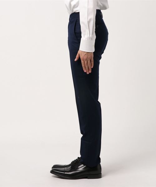 green label relaxing（グリーンレーベルリラクシング）の「[ヴィターレ バルベリス カノニコ] CANONICO  SOLID RG スリム NP パンツ ◆（スーツパンツ・メンズ・ブラック/グレー/ダークブラウン/ネイビー・80ｃｍ/76ｃｍ/84ｃｍ/88ｃｍ/72cm/92cm）」の18枚目の写真
